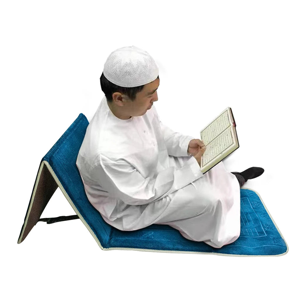 Foldable Muslim Prayer Mat with Backrest