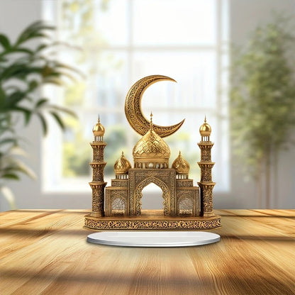 Ramadan 2D Acrylic Moon & Castle Ornament