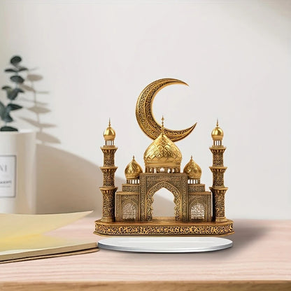 Ramadan 2D Acrylic Moon & Castle Ornament