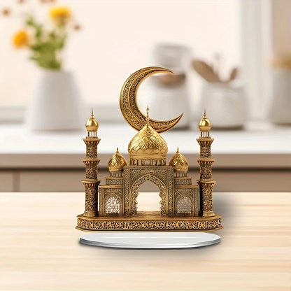 Ramadan 2D Acrylic Moon & Castle Ornament