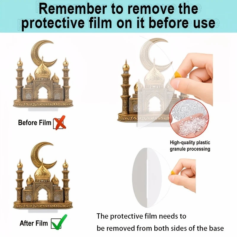 Ramadan 2D Acrylic Moon & Castle Ornament