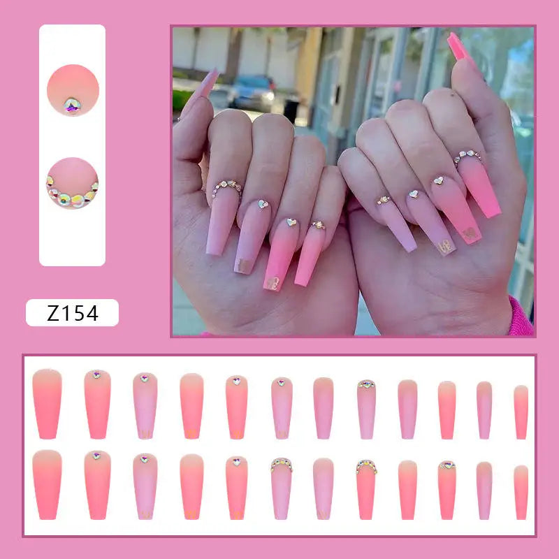 Custom Ballerina Press Nails