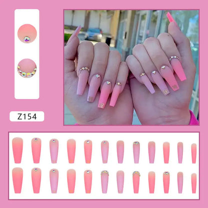 Custom Ballerina Press Nails