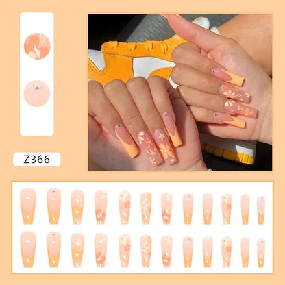 Custom Ballerina Press Nails