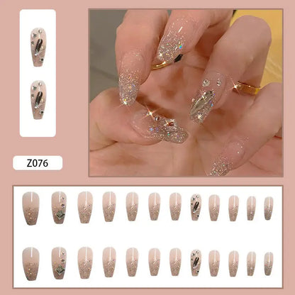 Custom Ballerina Press Nails