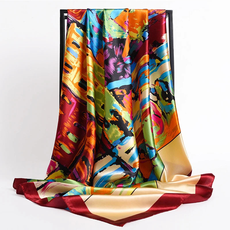 Luxury Satin Silk Scarf