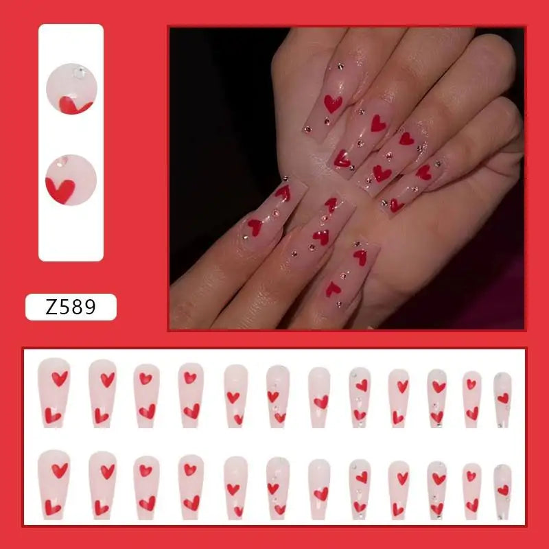 Custom Ballerina Press Nails