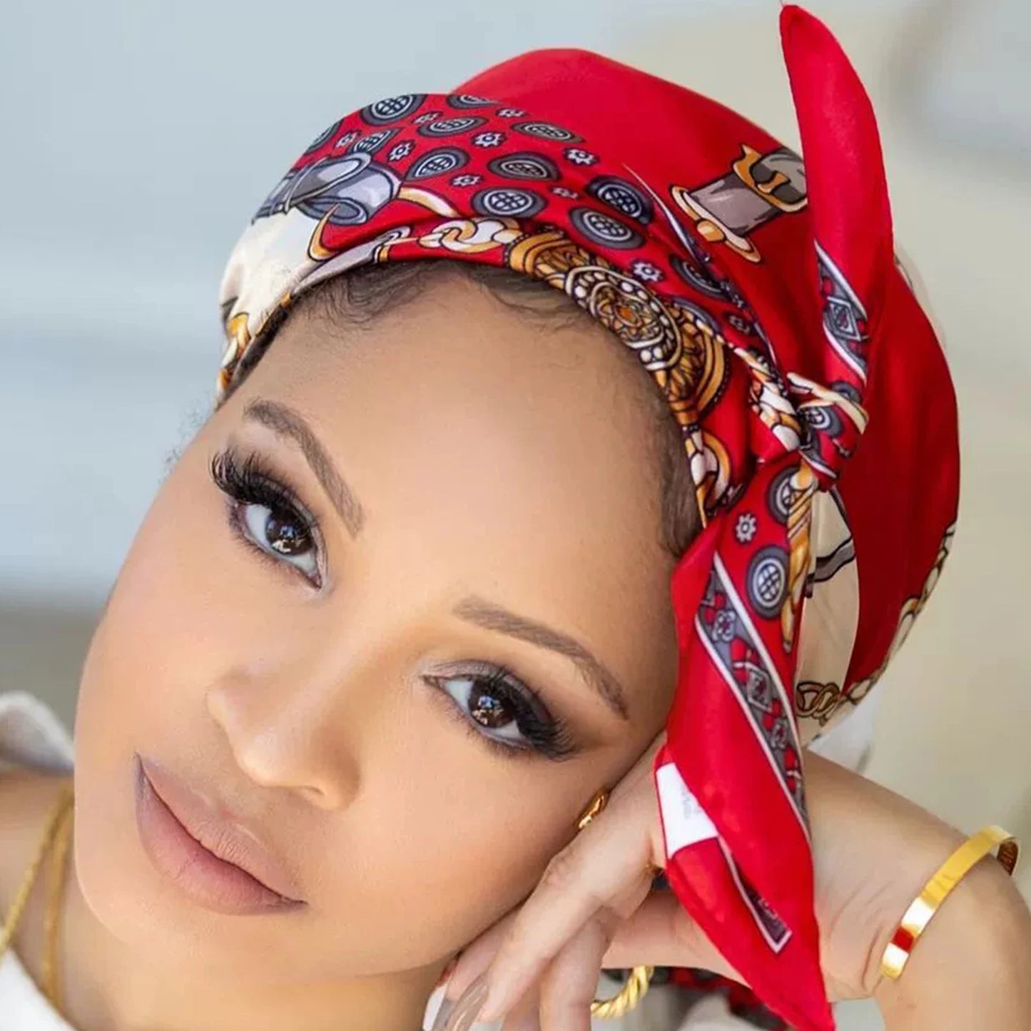 Luxury Satin Silk Scarf