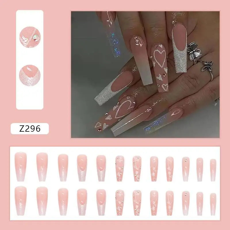 Custom Ballerina Press Nails
