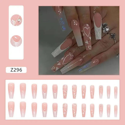 Custom Ballerina Press Nails