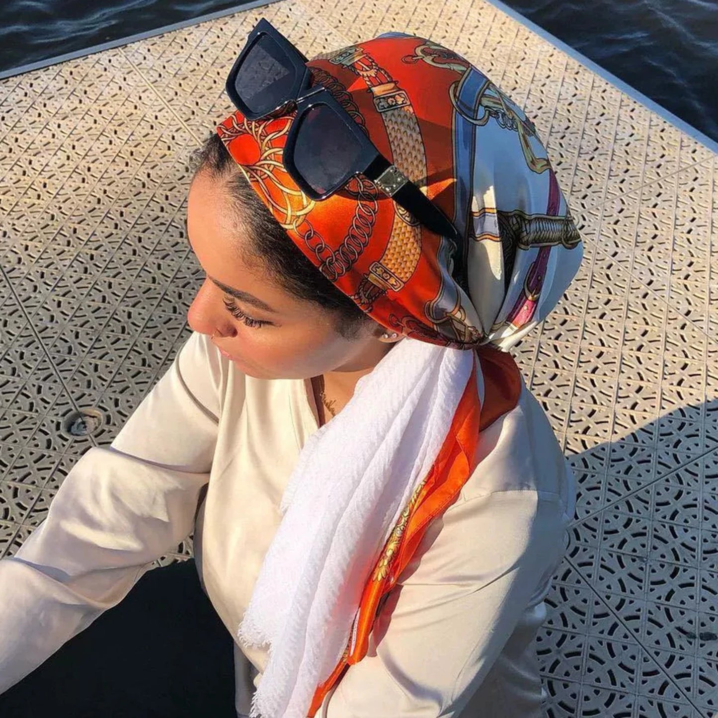 Luxury Satin Silk Scarf