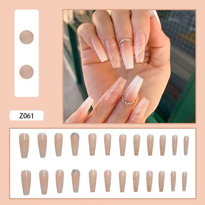 Custom Ballerina Press Nails