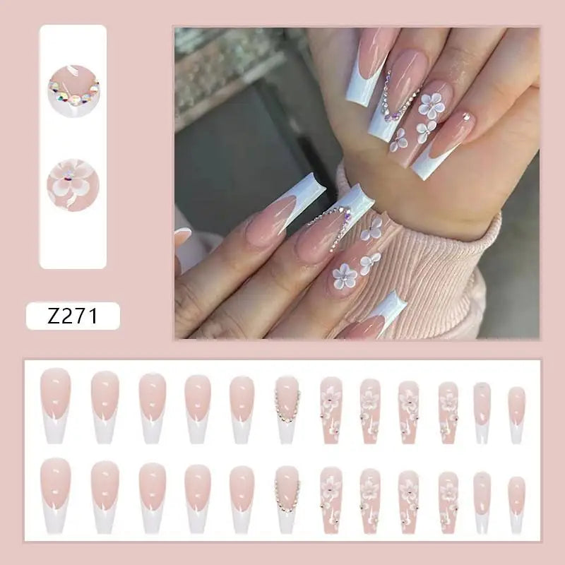 Custom Ballerina Press Nails