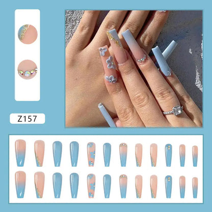 Custom Ballerina Press Nails