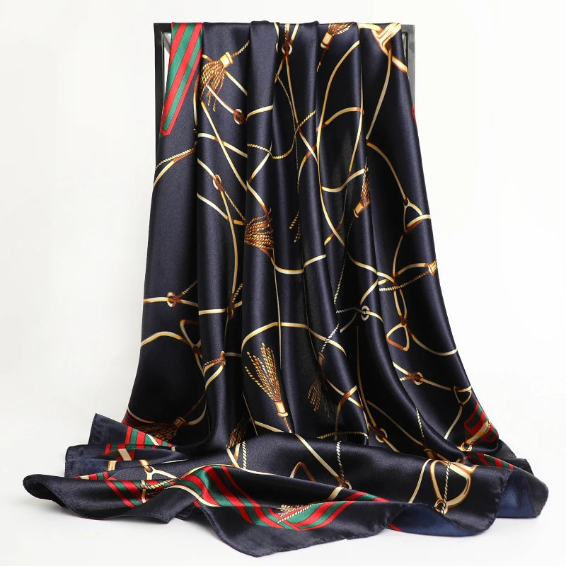 Luxury Satin Silk Scarf