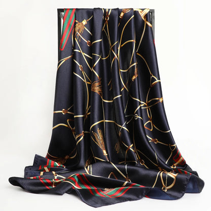 Luxury Satin Silk Scarf