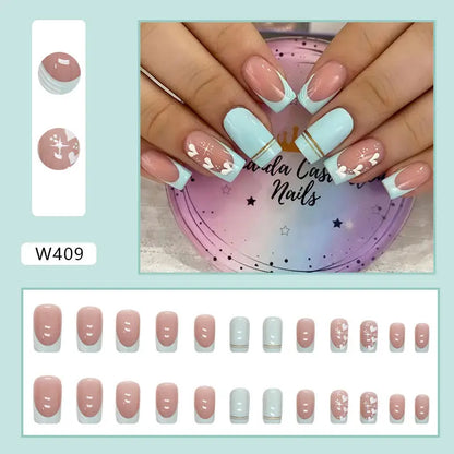 Custom Ballerina Press Nails