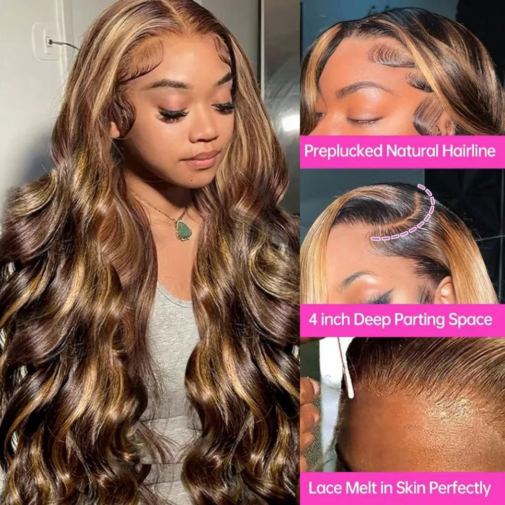 HD Highlight Body Wave Wig