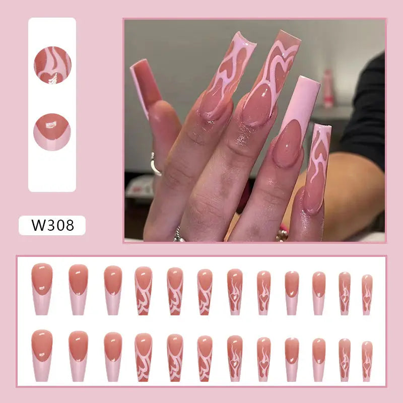 Custom Ballerina Press Nails