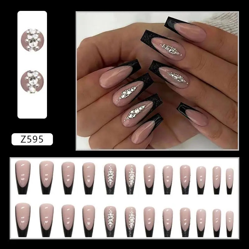 Custom Ballerina Press Nails