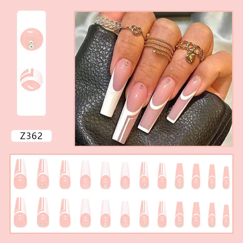 Custom Ballerina Press Nails