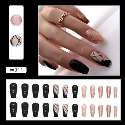 Custom Ballerina Press Nails