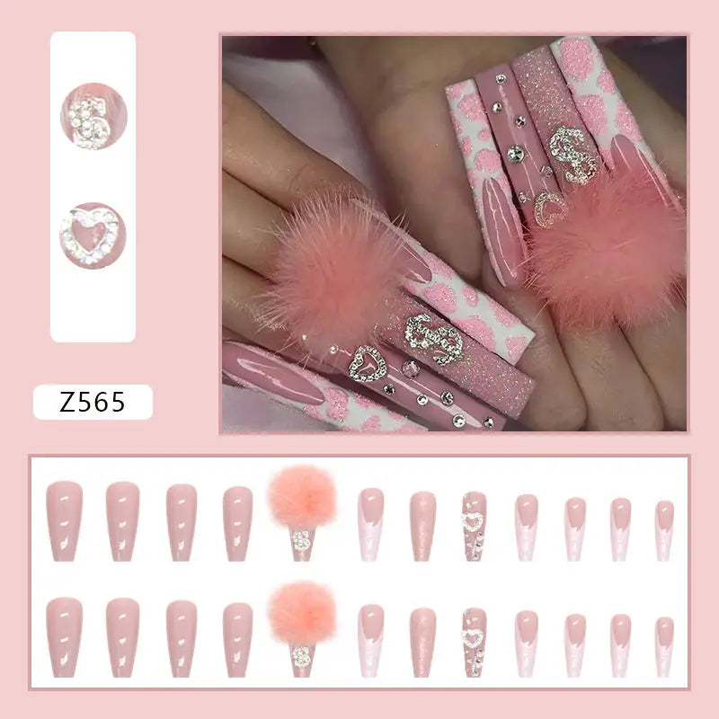 Custom Ballerina Press Nails