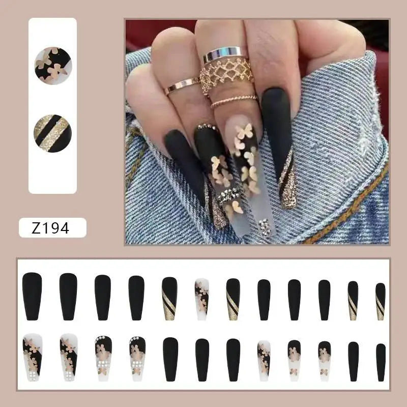 Custom Ballerina Press Nails