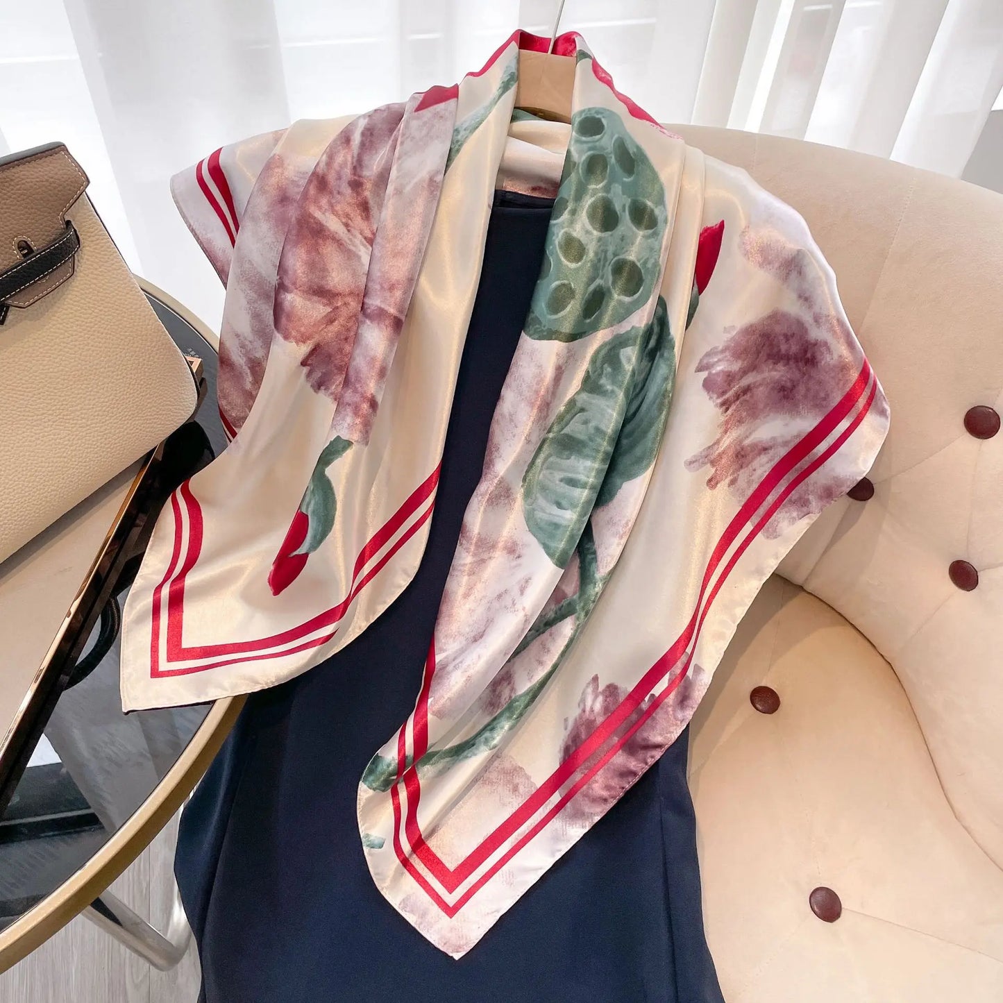 Luxury Satin Silk Scarf