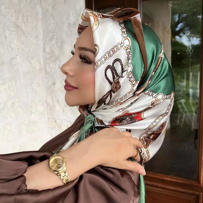 Luxury Satin Silk Scarf