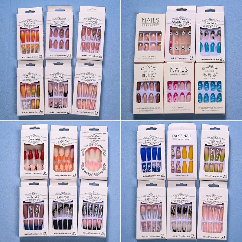 Custom Ballerina Press Nails