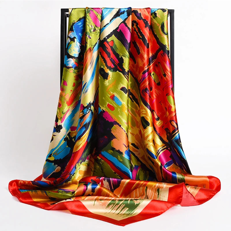 Luxury Satin Silk Scarf