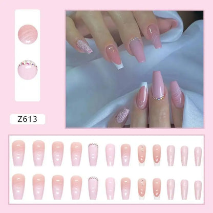 Custom Ballerina Press Nails