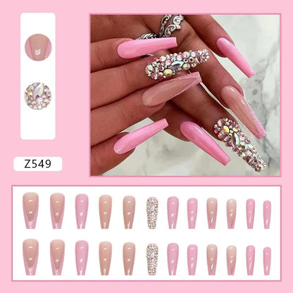 Custom Ballerina Press Nails