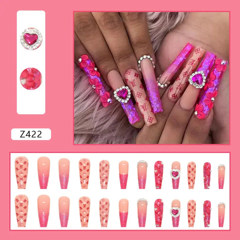 Custom Ballerina Press Nails