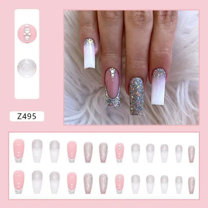 Custom Ballerina Press Nails