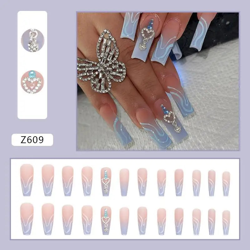 Custom Ballerina Press Nails