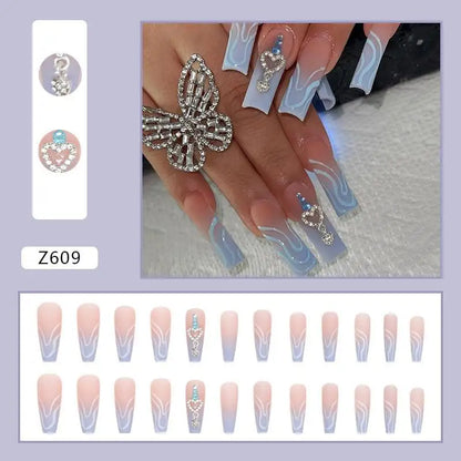 Custom Ballerina Press Nails