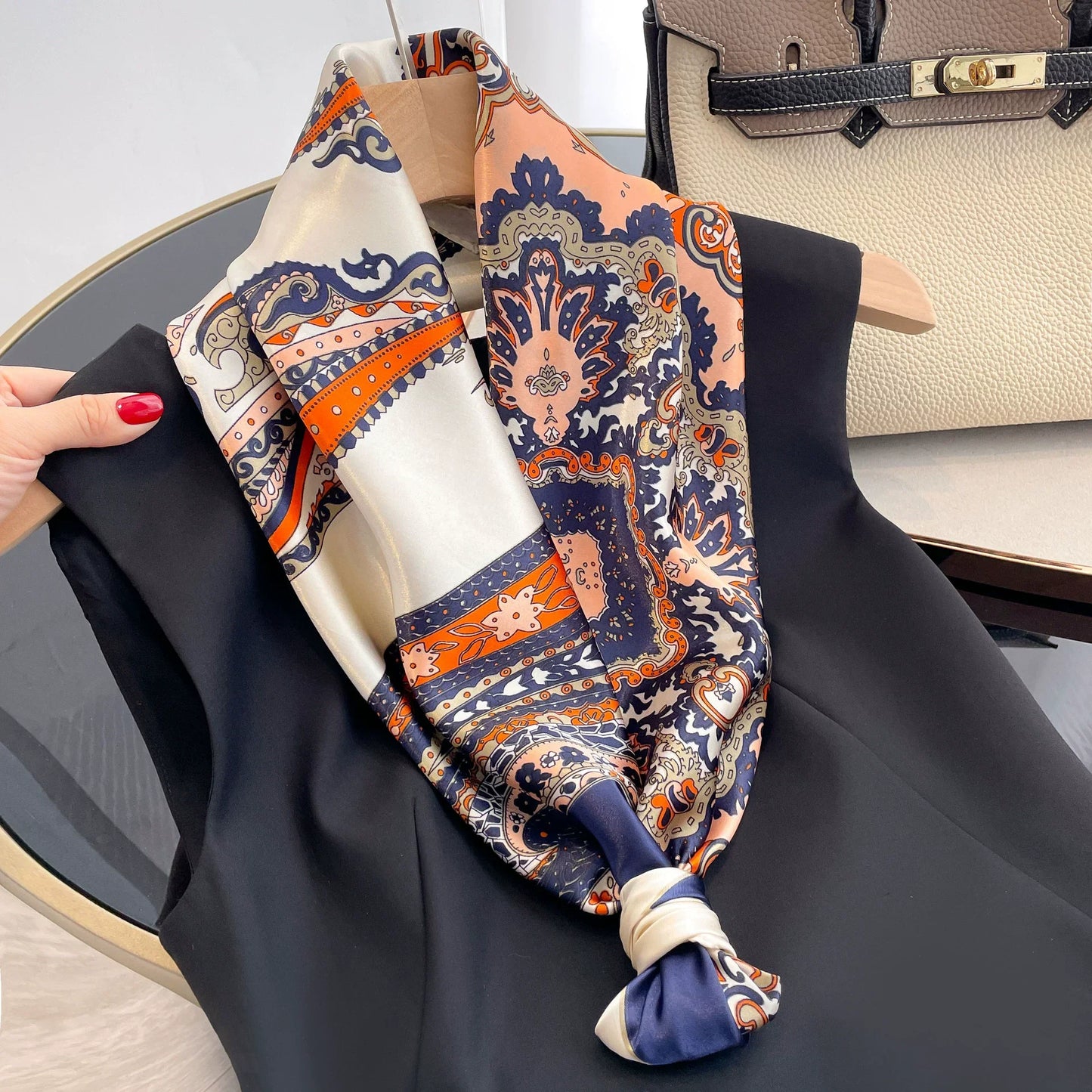 Luxury Satin Silk Scarf