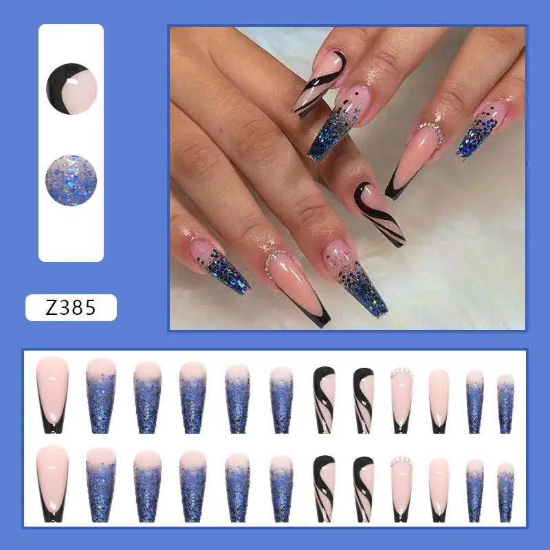 Custom Ballerina Press Nails