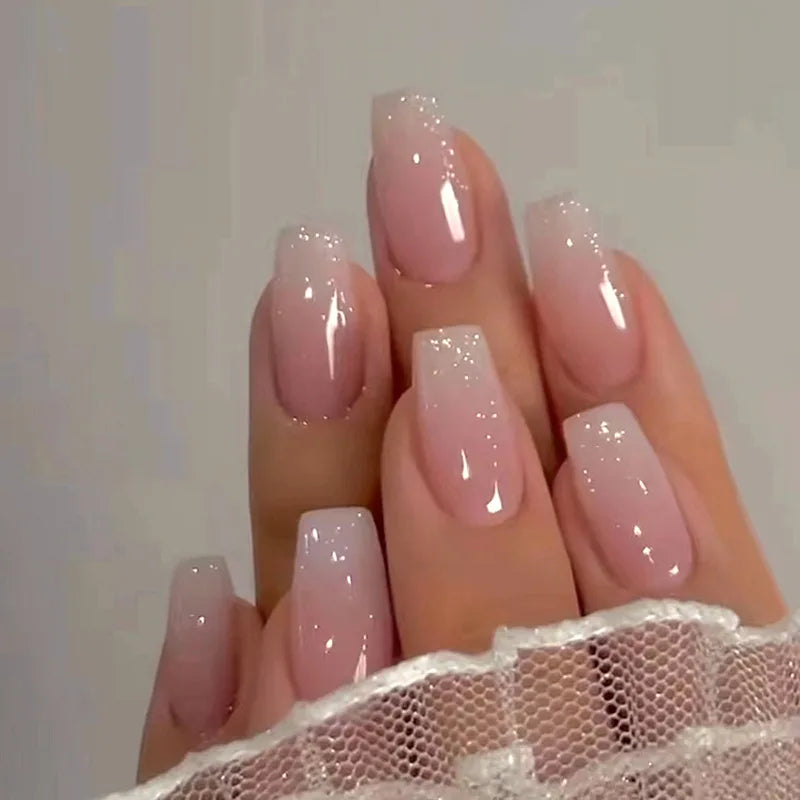 Custom Ballerina Press Nails
