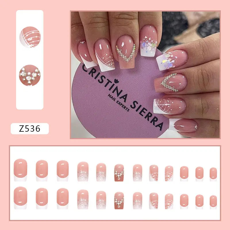 Custom Ballerina Press Nails