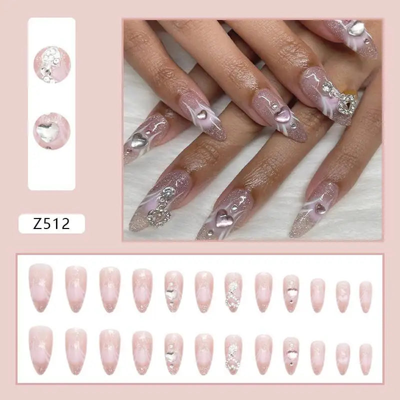 Custom Ballerina Press Nails