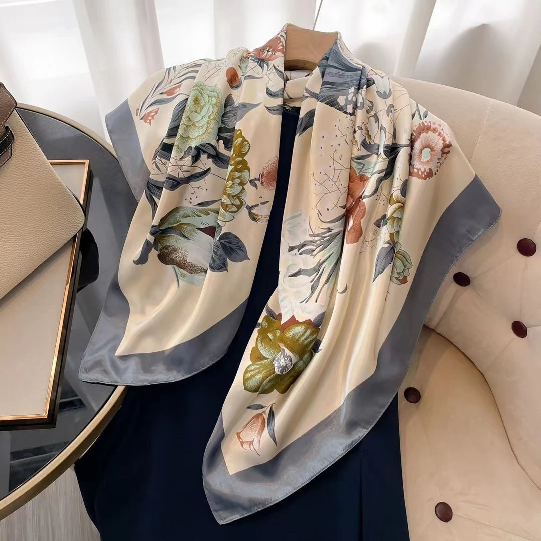 Luxury Satin Silk Scarf
