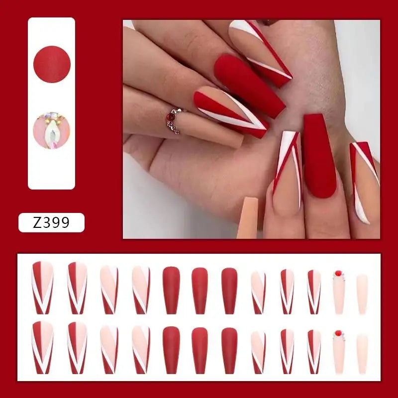 Custom Ballerina Press Nails