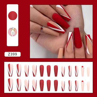 Custom Ballerina Press Nails