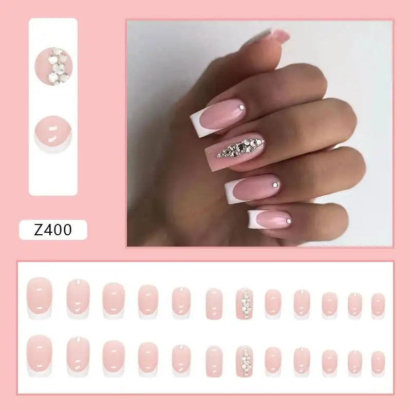 Custom Ballerina Press Nails