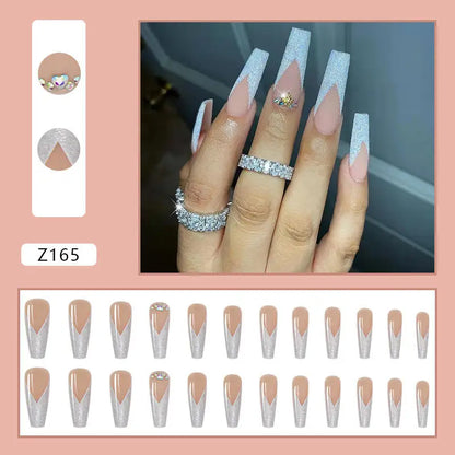 Custom Ballerina Press Nails