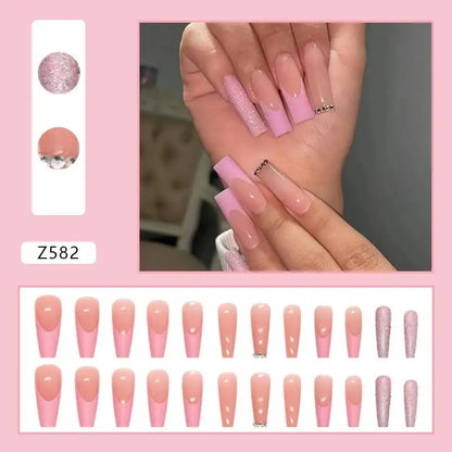 Custom Ballerina Press Nails