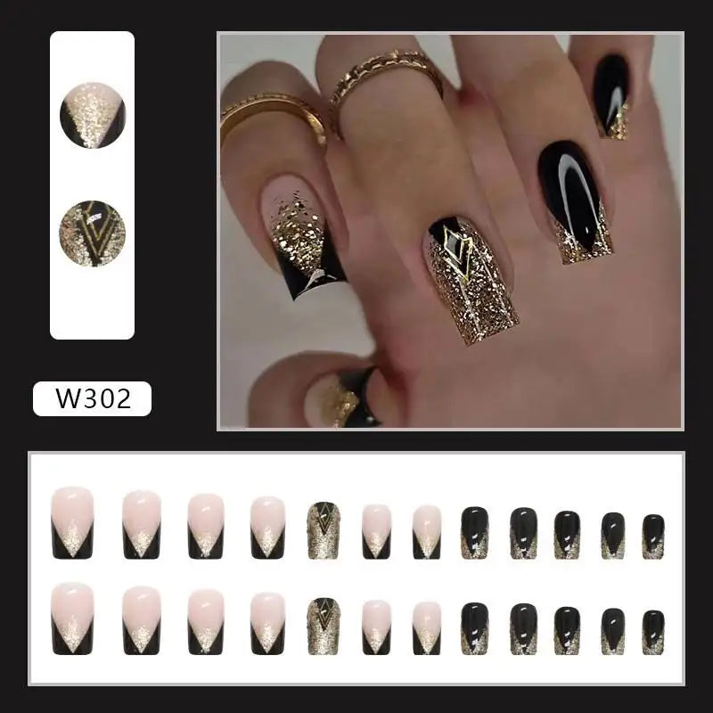Custom Ballerina Press Nails